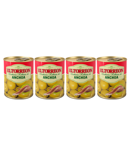 ACEITUNA EL TORREON R/ANCHOA PACK/3+1GRATIS 120GR