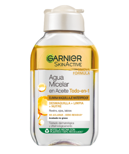 AGUA MICELAR GARNIER EN ACEITE TODO EN 1 B/100 ML
