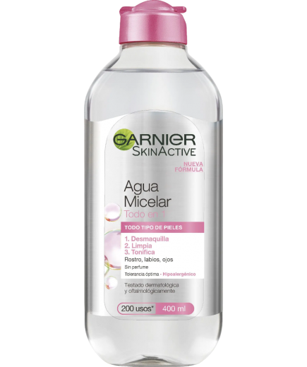 AGUA MICELAR GARNIER TODO EN 1 B/400 ML