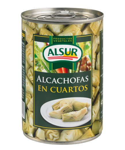 ALCACHOFA CUARTEADAS ALSUR LATA 390 GR