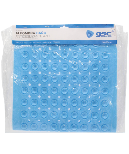 ALFOMBRA BAÑO ANTIDESLIZANTE AZUL "GSC" R/404000008
