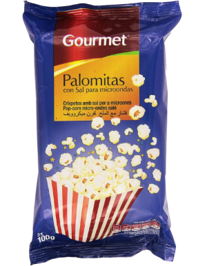 PALOMITAS GOURMET MICRO PUNTO SAL 90 GR PACK-3 UD