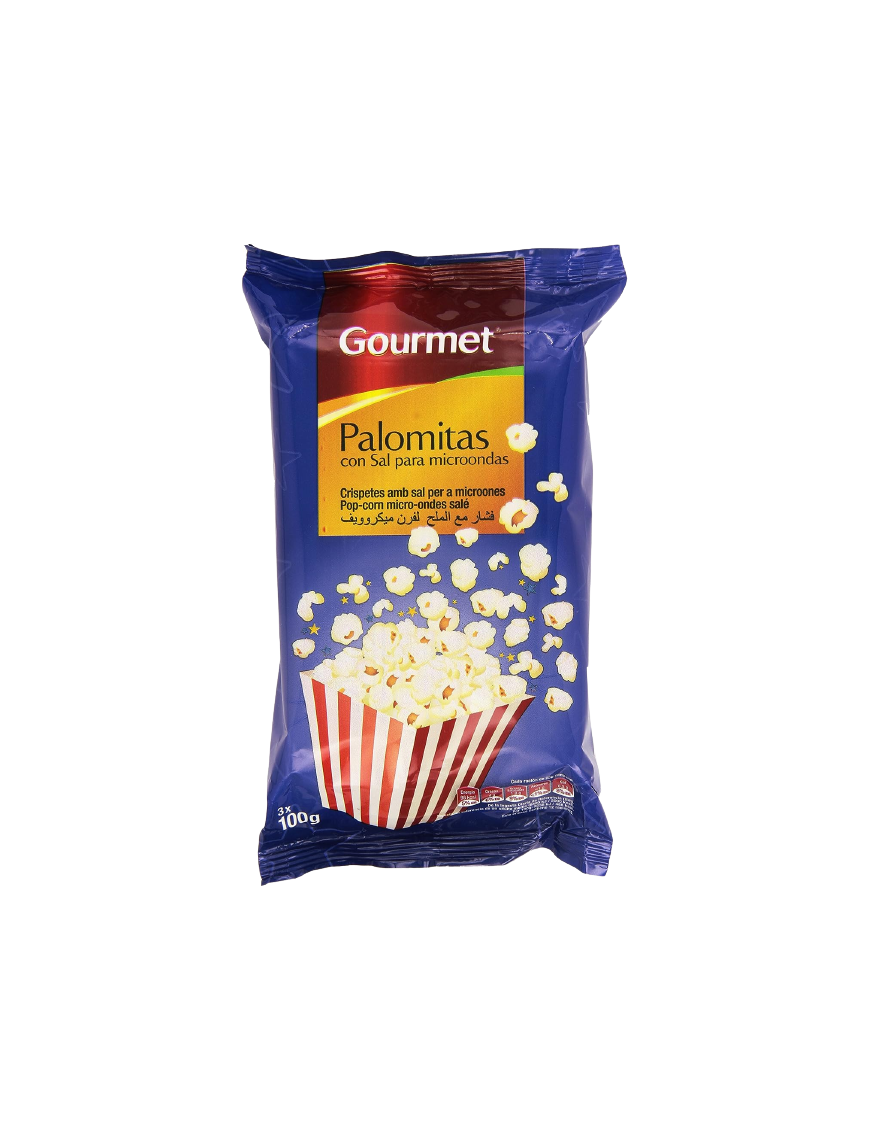 PALOMITAS GOURMET MICRO PUNTO SAL 90 GR PACK-3 UD