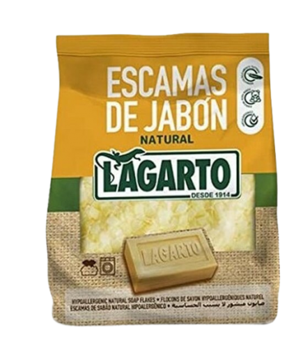 DETERGENTE LAGARTO JABON NATURAL ESCAMAS B/400 GR