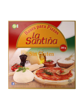 BASE PARA PIZZA S/GLUTEN LA SANTIÑA P/2X140GR