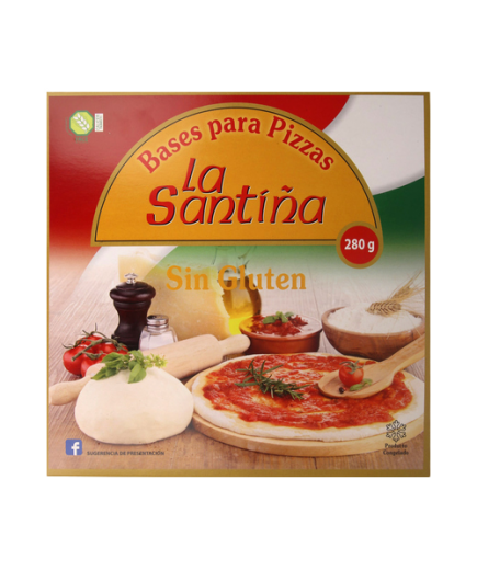 BASE PARA PIZZA S/GLUTEN LA SANTIÑA P/2X140GR