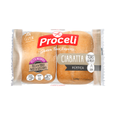 S/GLUTEN PROCELI PAN CIABATTA RUSTICA 120GR B/2 UD