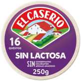 QUESO PORCIONES CASERIO SIN LACTOSA EST/16UD 250GR