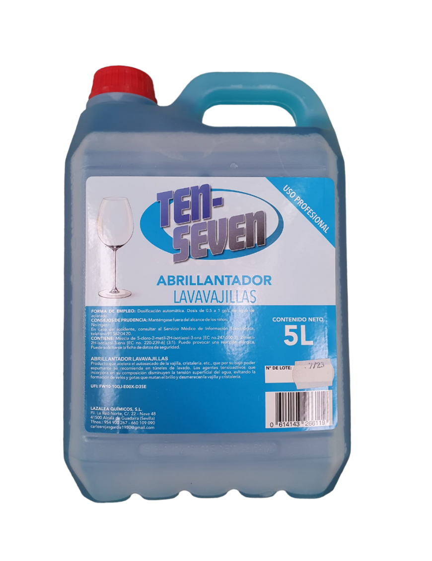 ABRILLANTADOR VAJILLA MAQUINAS TENSEVEN GFA. 5 L