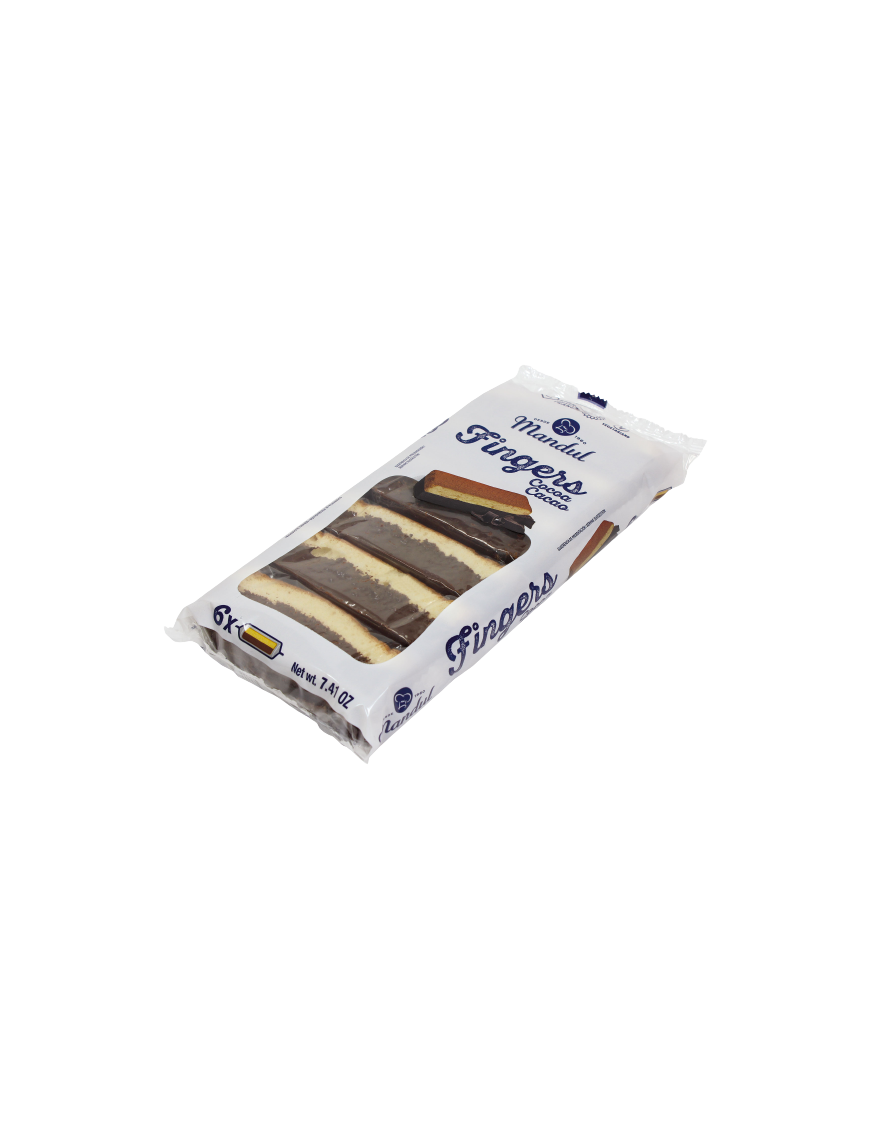 DULCES LAGUIMAR MANDUL FINGER CACAO/FRUIT 210G