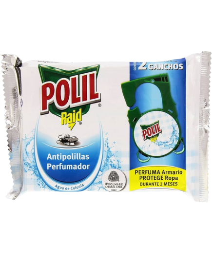 ANTIPOLILLAS POLIL RAID GANCHO AGUA COLONIA B/2UD.