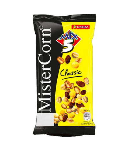 APERITIVOS MISTERCORN 5 MIX CLASSIC B/115 GR 1,3€