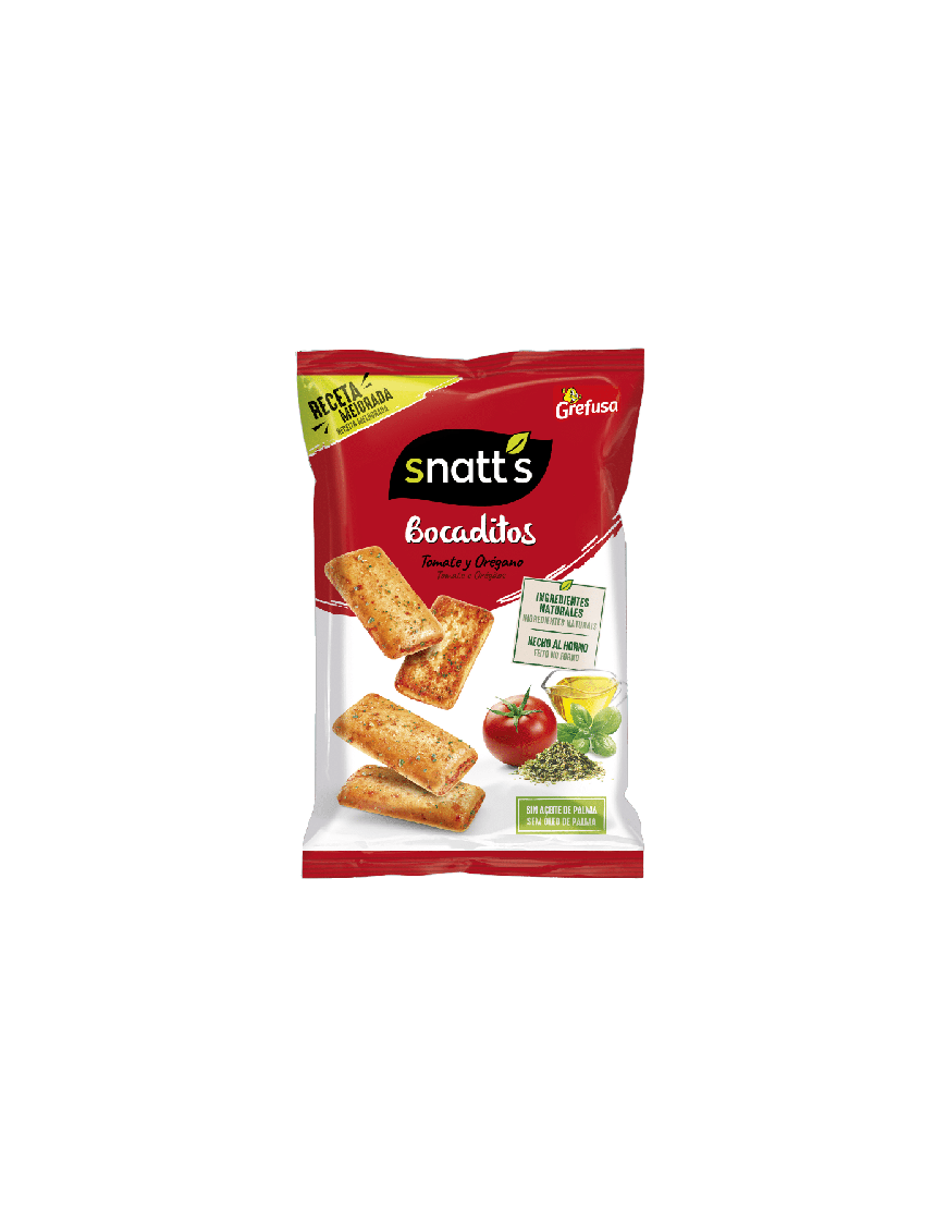 APERITIVOS BOCADITOS SNATT´S TOMATE-OREGNO B/80GR