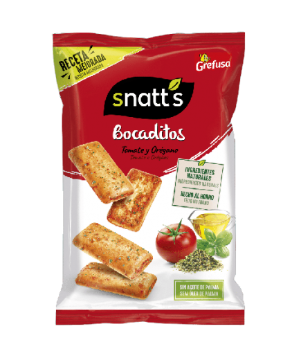 APERITIVOS BOCADITOS SNATT´S TOMATE-OREGNO B/80GR