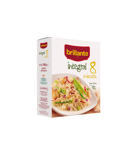ARROZ BRILLANTE INTEGRAL (8MIN) PAQ.750 GR.