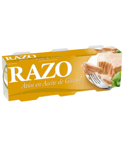 ATUN RAZO A/ VEGETAL 80 GR PACK-3 UD
