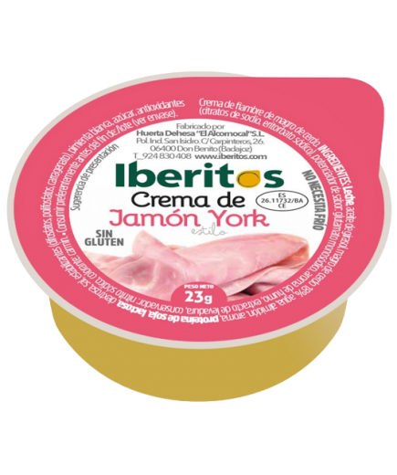 PATE CREMA IBERITOS YORK  PORC 23GR C/45 UD 