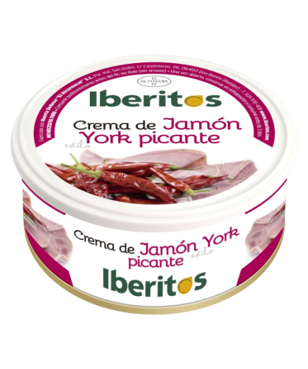 PATE CREMA IBERITOS YORK PICANTE L/250 GR