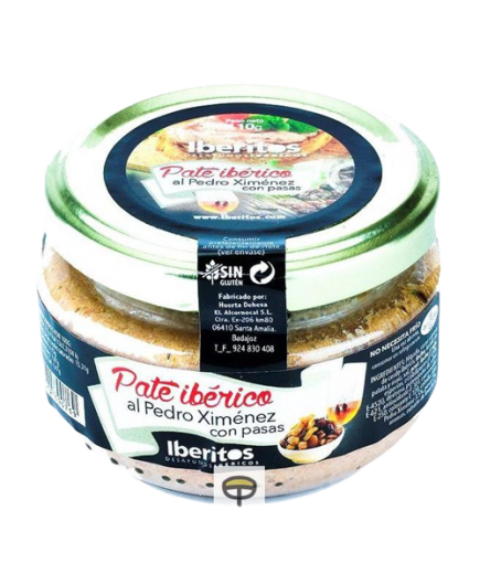 PATE IBERITOS PEDRO XIMENEZ C/PASAS  TARRO 110GR