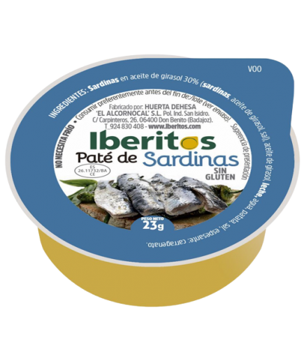 PATE IBERITOS SARDINA  PORCION C/45 UNDS