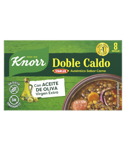CALDO CARNE DOBLE KNORR 8  PASTILLAS EST/80GR
