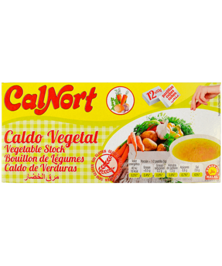 CALDO VEGETAL CALNORT PASTILLAS 12 UD/120GR