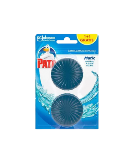 LIMPIADOR WC PATO CISTERNA AZUL PASTILL 1+1 GRATIS