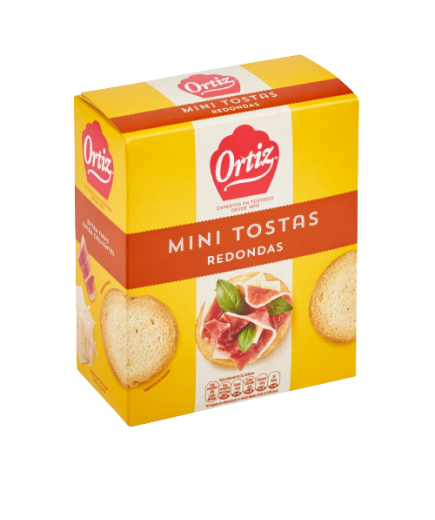 BISCOTTE TOSTAS MINI REDONDA ORTIZ 100 GR