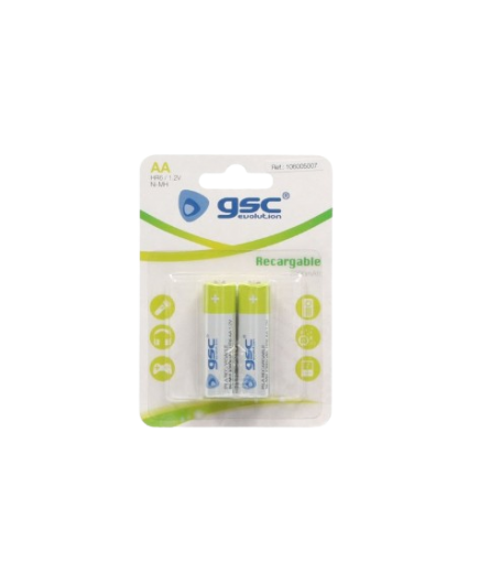 PILAS RECARGABLE GSC HR6 AA 2300 MAH. 1,2V P/2UND