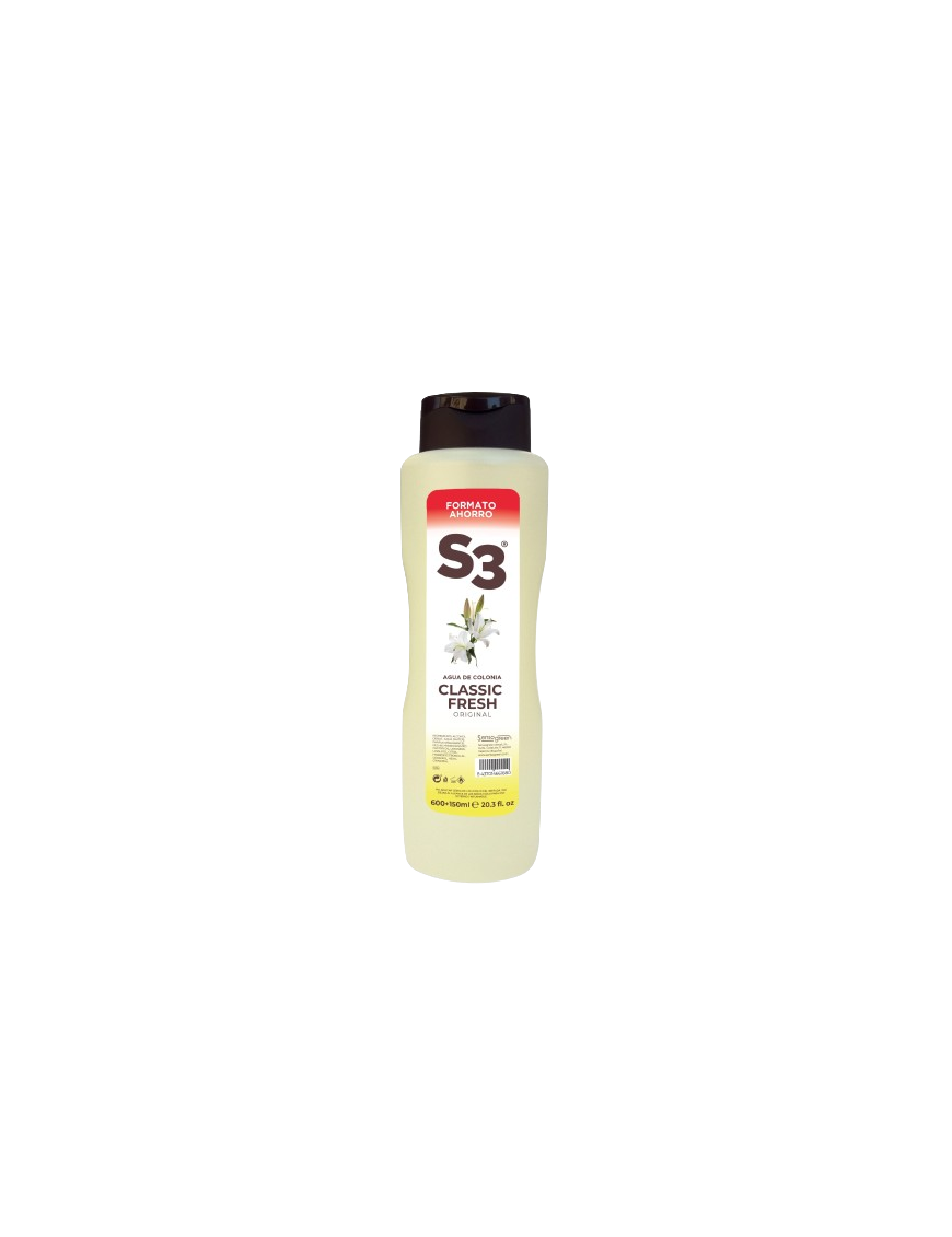 COLONIA S-3  CLASSIC FRESH  BOTELLA  600+150 ML.