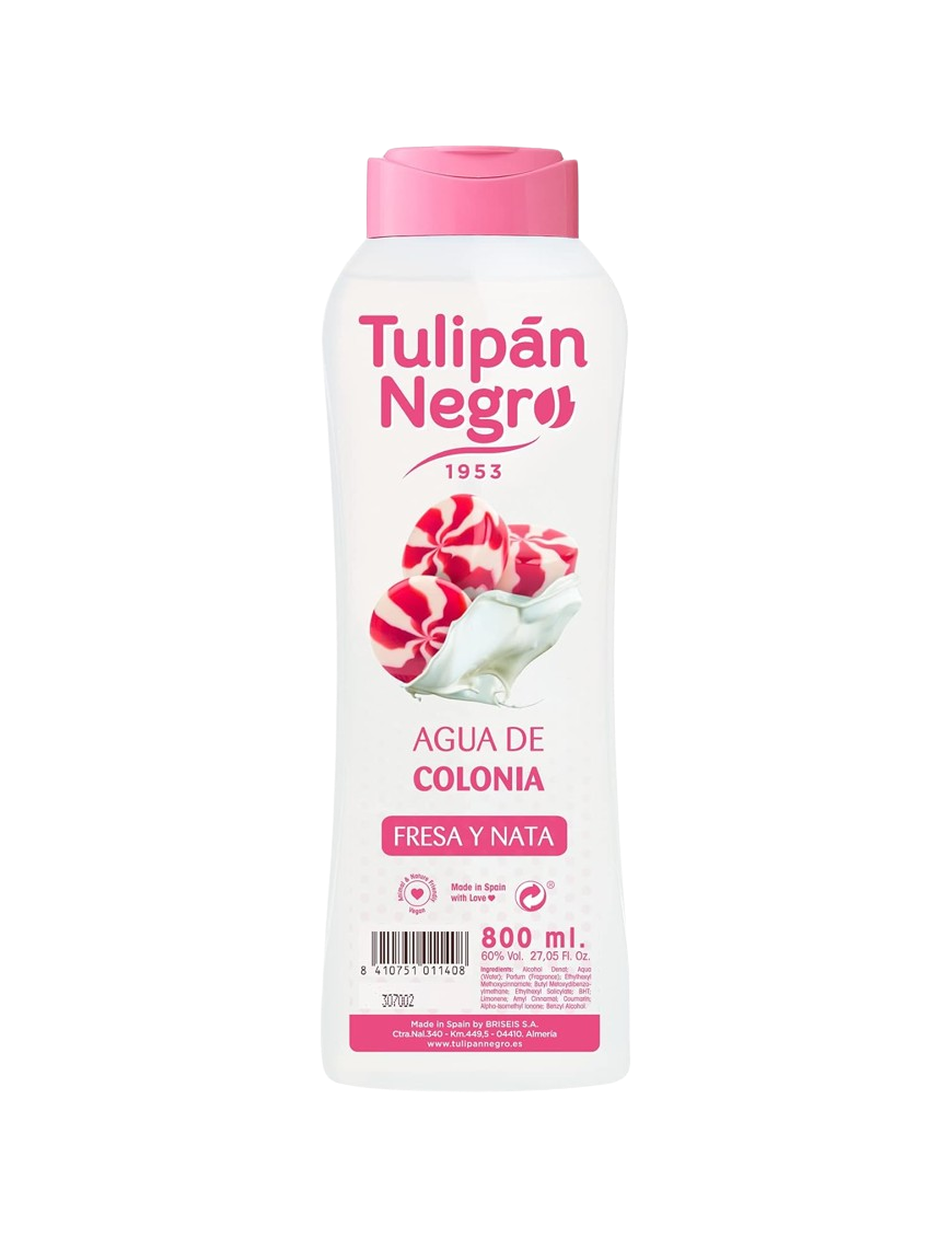 COLONIA TULIPAN NEGRO FRESA Y NATA B/800 ML