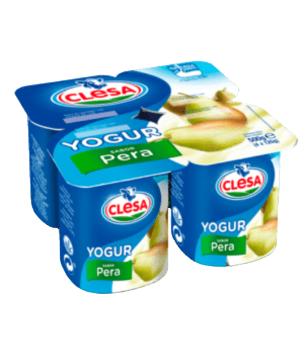 CLESA YOGUR SABOR PERA PACK-4 UD