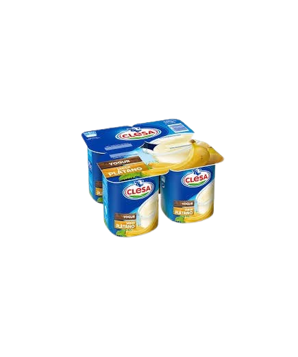 CLESA YOGUR SABOR PLATANO PACK-4 UD