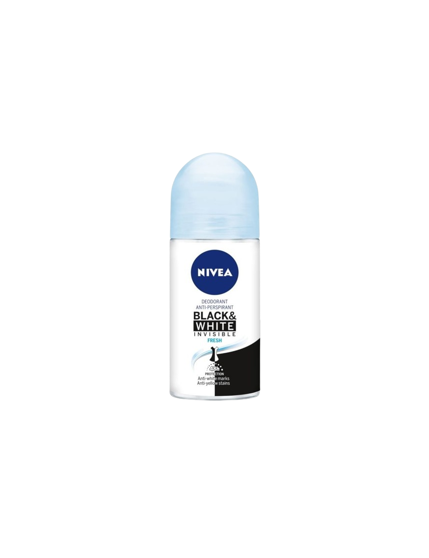 DESODORANTE NIVEA FRESH BLACK & WHITE ROLL-ON 50ML