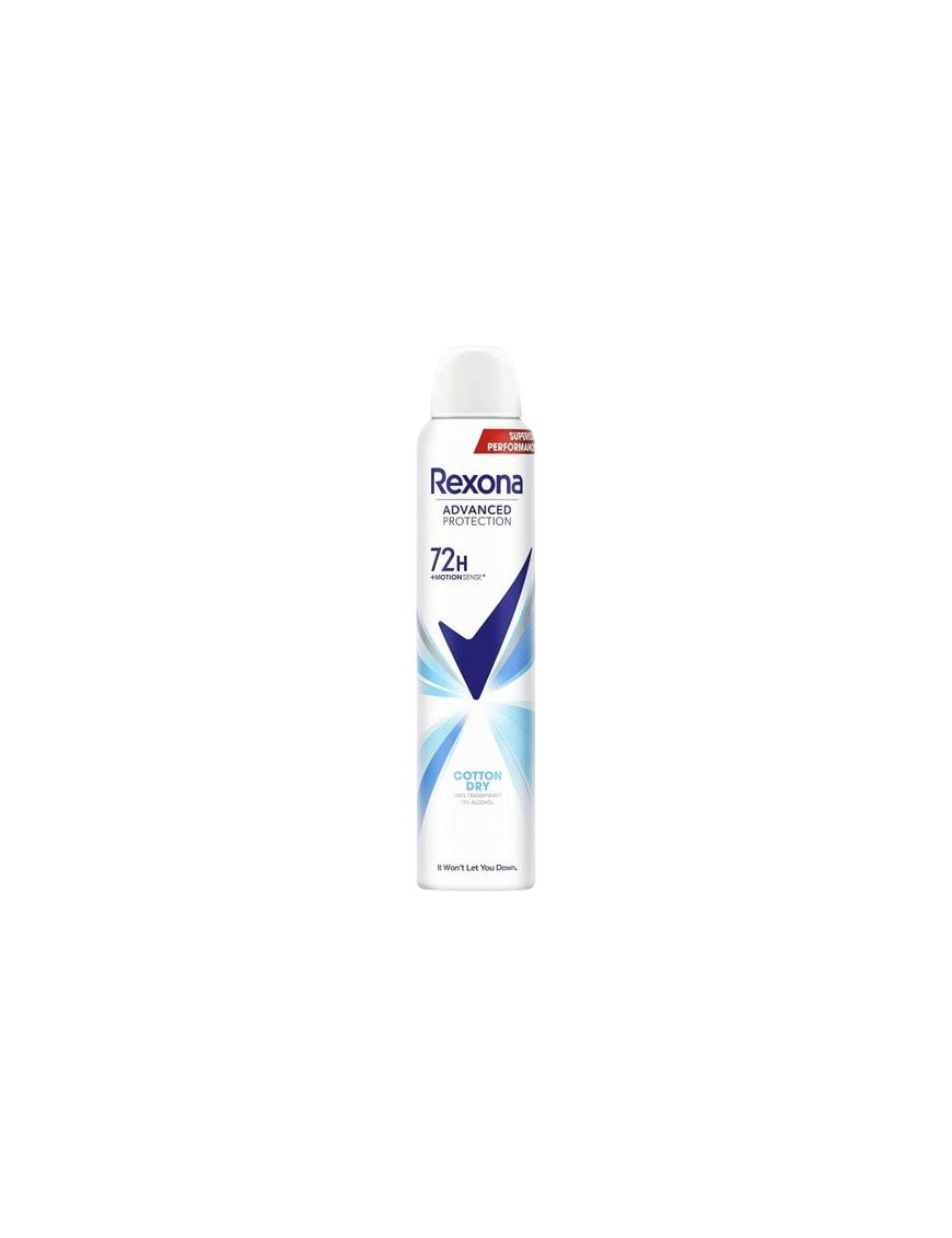 DESODORANTE REXONA COTTON DRY 72H SP/200 ML