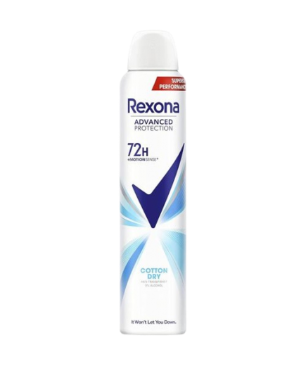 DESODORANTE REXONA COTTON DRY 72H SP/200 ML