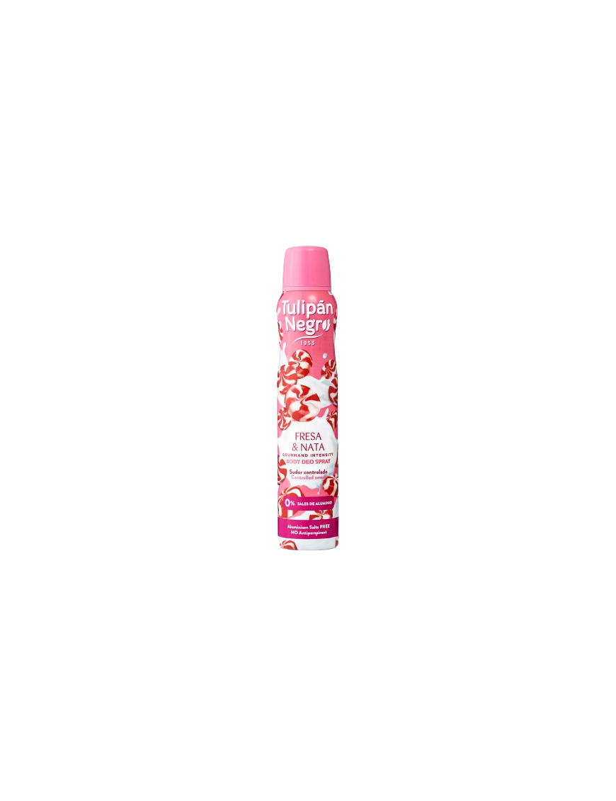 DESODORANTE TULIPAN NEGRO FRESA Y NATA SP/200 ML