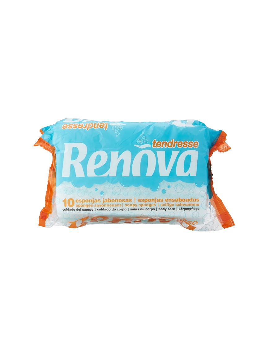 ESPONJA BAÑO RENOVA JABONOSA P/10 UD