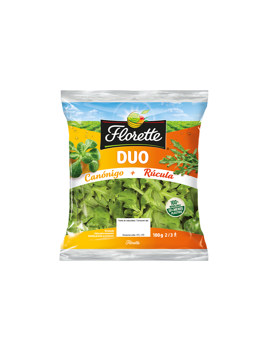 FLORETTE ENSALADA DUO CANONIGO + RUCULA B/100GR