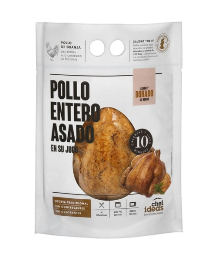 CHEF IDEAS POLLO ENTERO ASADO B/900 GR