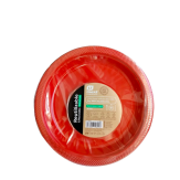 PLATO LLANO PREMIUM REUTILIZABLE ROJO 26CM B/10UD