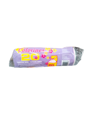 B/BASURA 45X45 BAÑO COLORINES B/20 UD