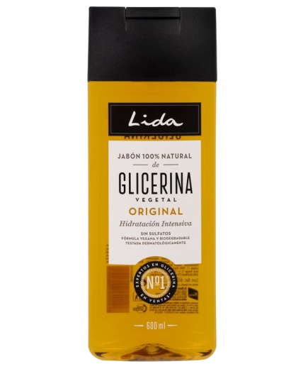 GEL BAÑO LIDA 100% NATUR.GLICERINA B/600 ML