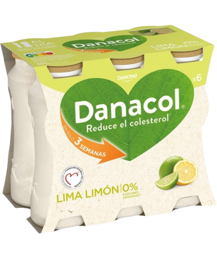 DANONE DANACOL LIMA-LIMON PACK-6UD 600GR