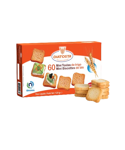 BISCOTTE/MINI TOSTA RECT.DIATOSTA 120.GR (60UD)