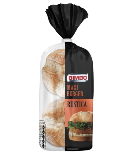 PAN BIMBO BURGUER MAXI RUSTICA 4 UDS