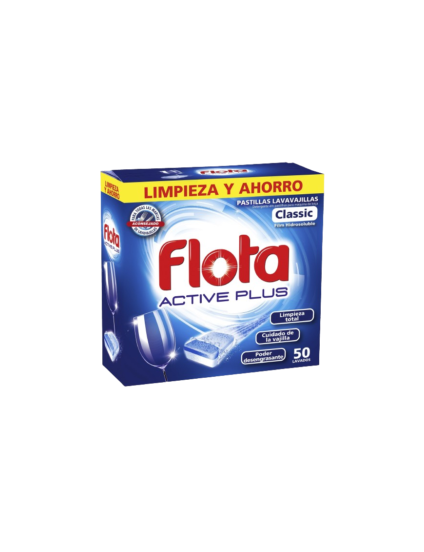 LAVAVAJILLAS FLOTA PASTILLAS ACTIVE PLUS EST/50 UD