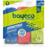 BAYETA MICROFIBRA MULTICOLOR BAYECO ANTIB. P/3 UD