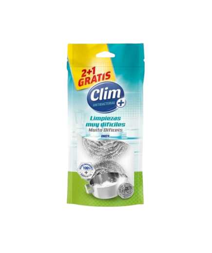ESTROPAJO ACERO INOXIDABLE CLIM PACK-2 UD