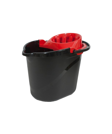 CUBO FREGONA+ESCURRIDOR PAMEX NEGRO 15 L UD